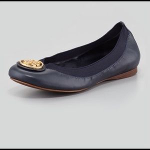 Tory Burch Caroline Flat Navy 8.5
